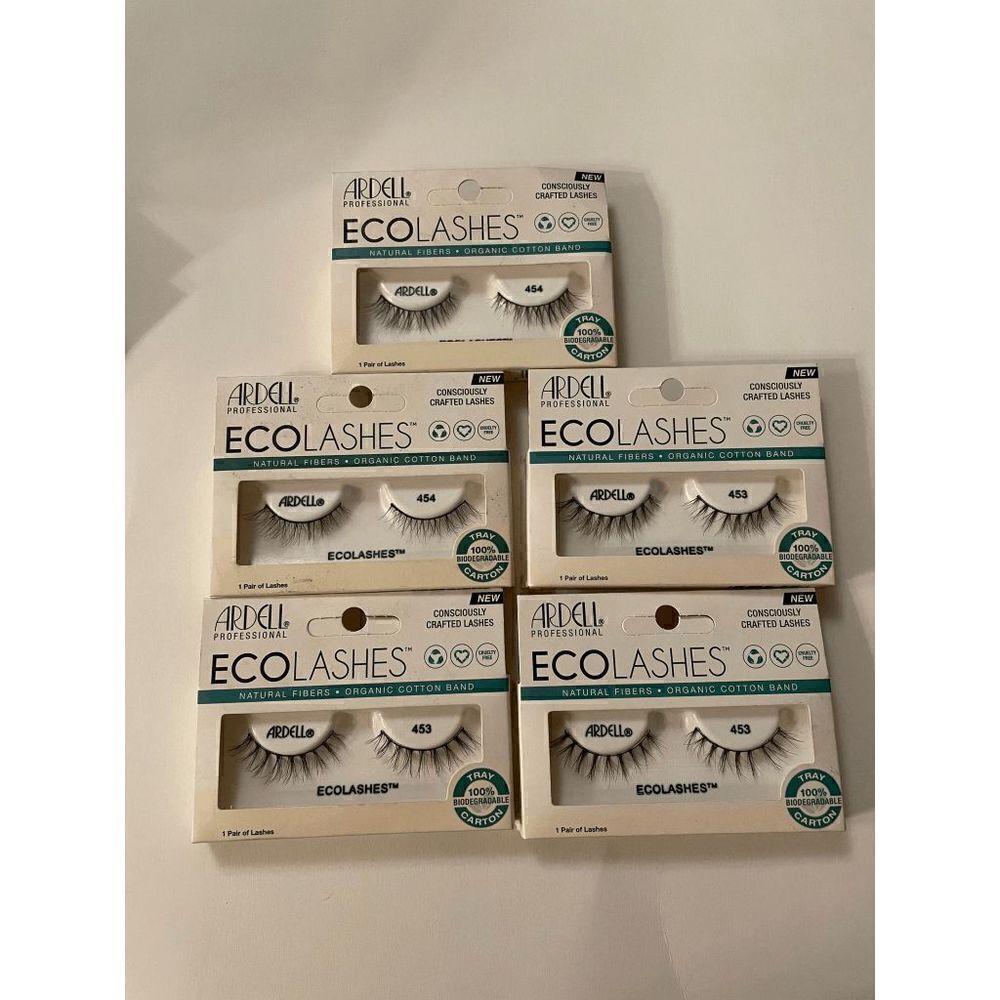 Ardell EcoLashes Natural Fiber Organic Band Lashes 454 453 Lot of 5
